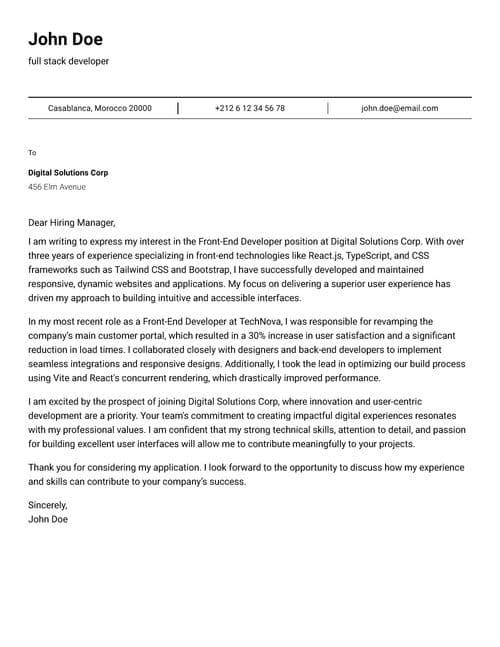 Cover Letter Builder