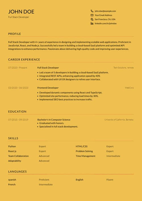 Custom Resume Templates